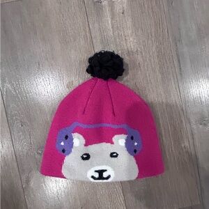 Columbia Pink Bear Knit Beanie